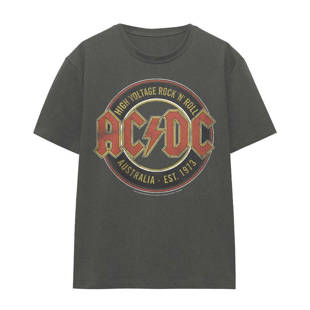 Charcoal - ACDC - AC DC Est. 73 Ladies T Shirt Charcoal - 4