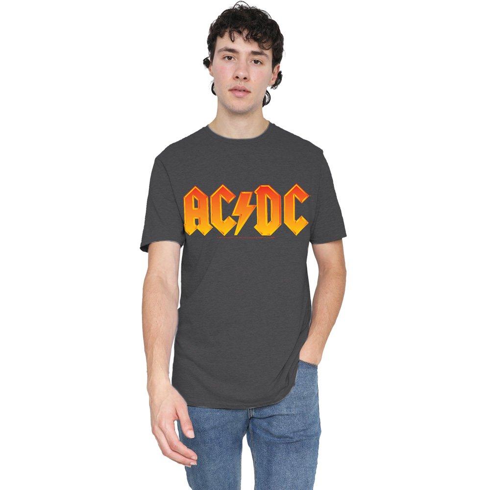 Charcoal - ACDC - AC DC Logo T-Shirt-Charcoal - 1