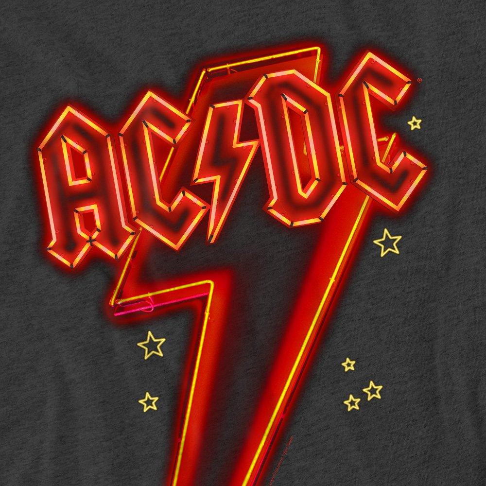 Charcoal - ACDC - AC DC Neon Bolt T-Shirt Charcoal - 2