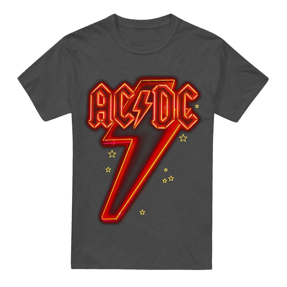 Charcoal - ACDC - AC DC Neon Bolt T-Shirt Charcoal - 4
