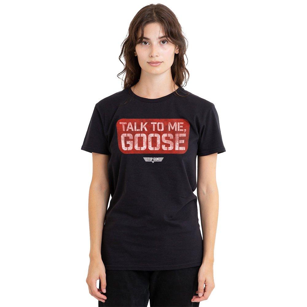 Black - Top Gun - Top Gun Talk To Me Goose Stamp T-Shirt Black - 1
