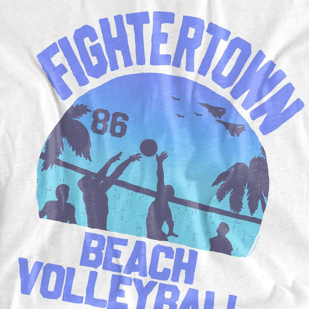 White - Top Gun - Top Gun The Volleyball In Jeans T-Shirt White - 2