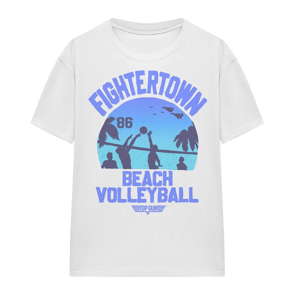 White - Top Gun - Top Gun The Volleyball In Jeans T-Shirt White - 4