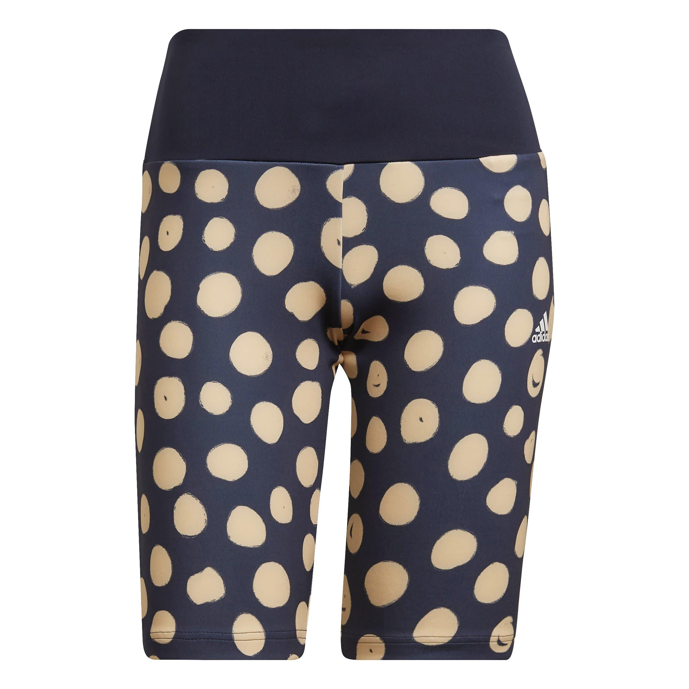 Adidas Women's Farm Print Bike Shorts - Legend Ink - 6 (XXS)