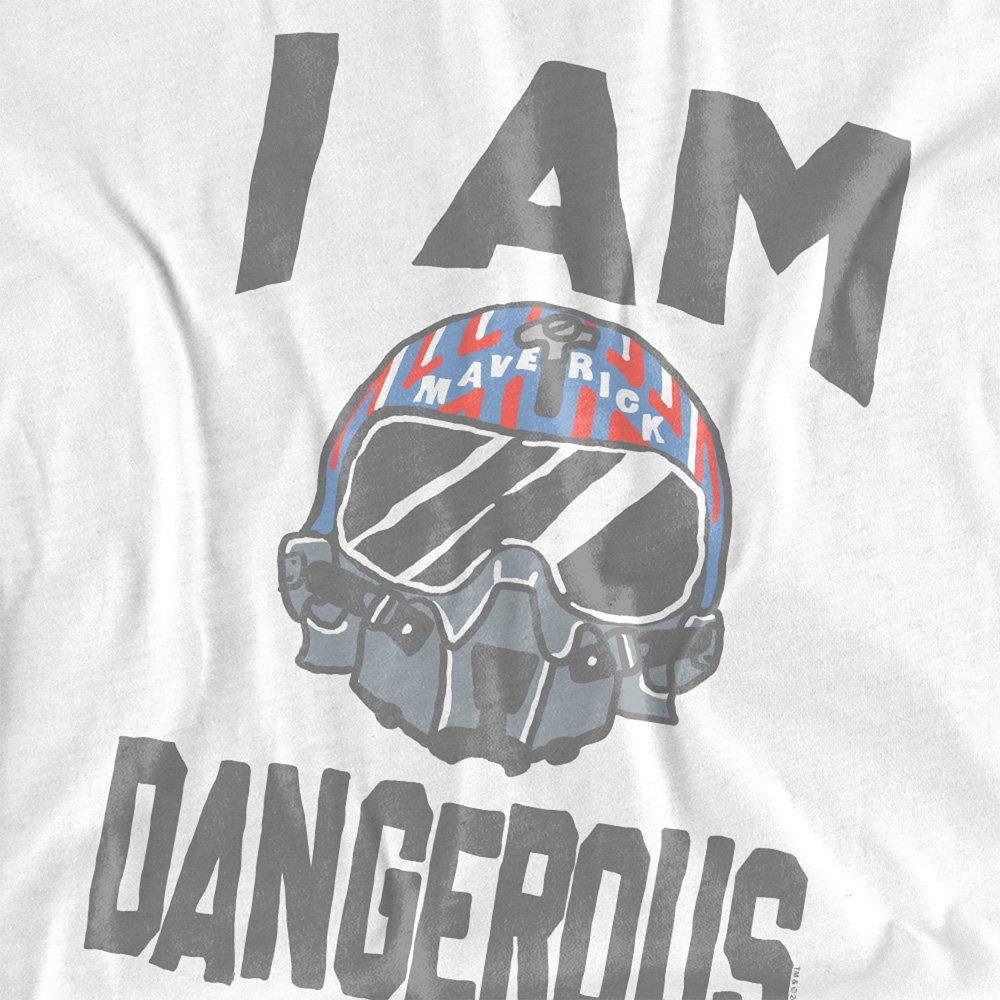 White - Top Gun - Top Gun The I Am Dangerous Unisex Adult T Shirt W - 2