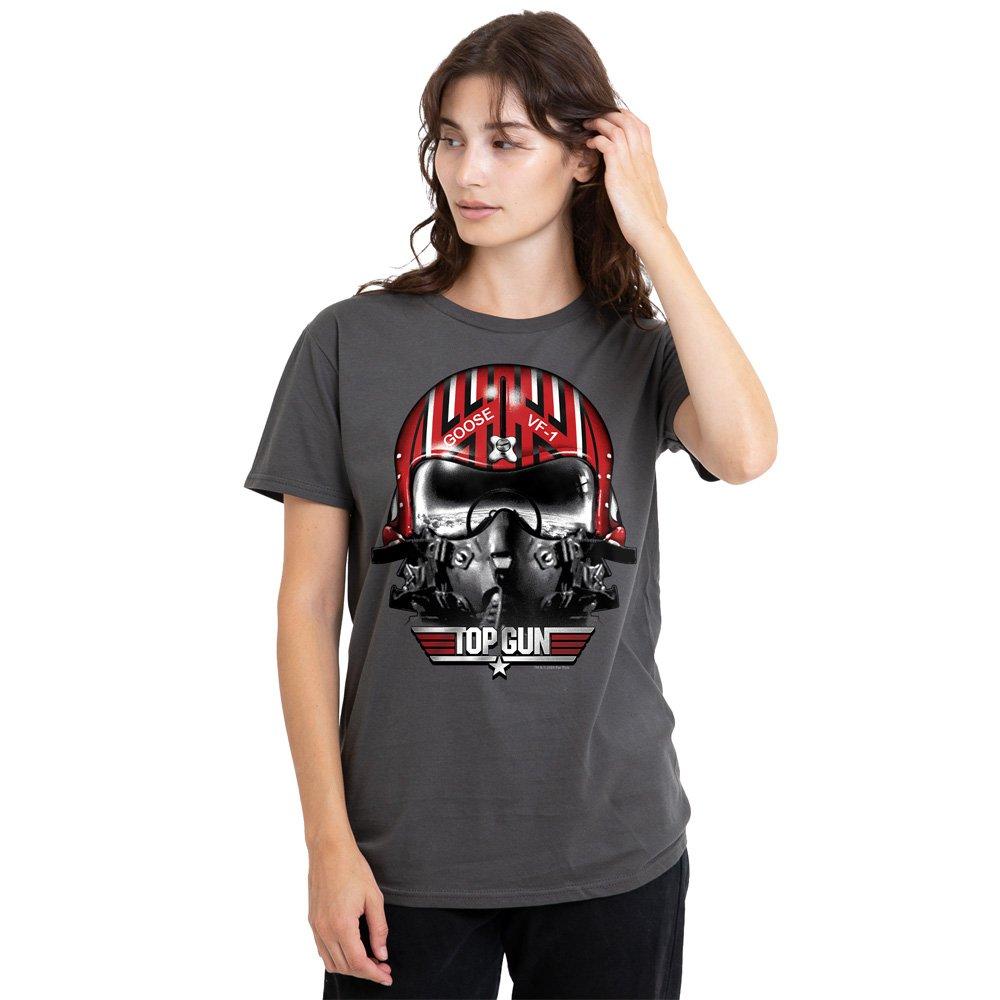Top Gun Top Gun Goose Helmet T-Shirt Charcoal