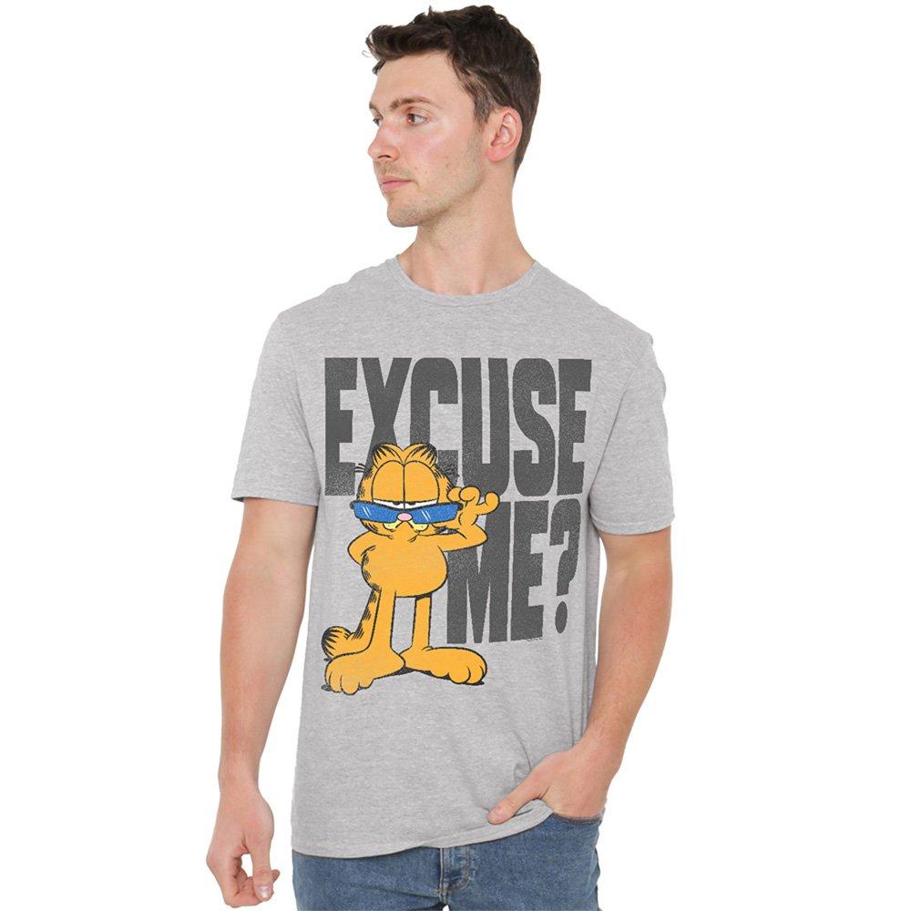 Grey - Garfield - Garfield Excuse Me? Unisex T Shirt Athletic Heath - 1
