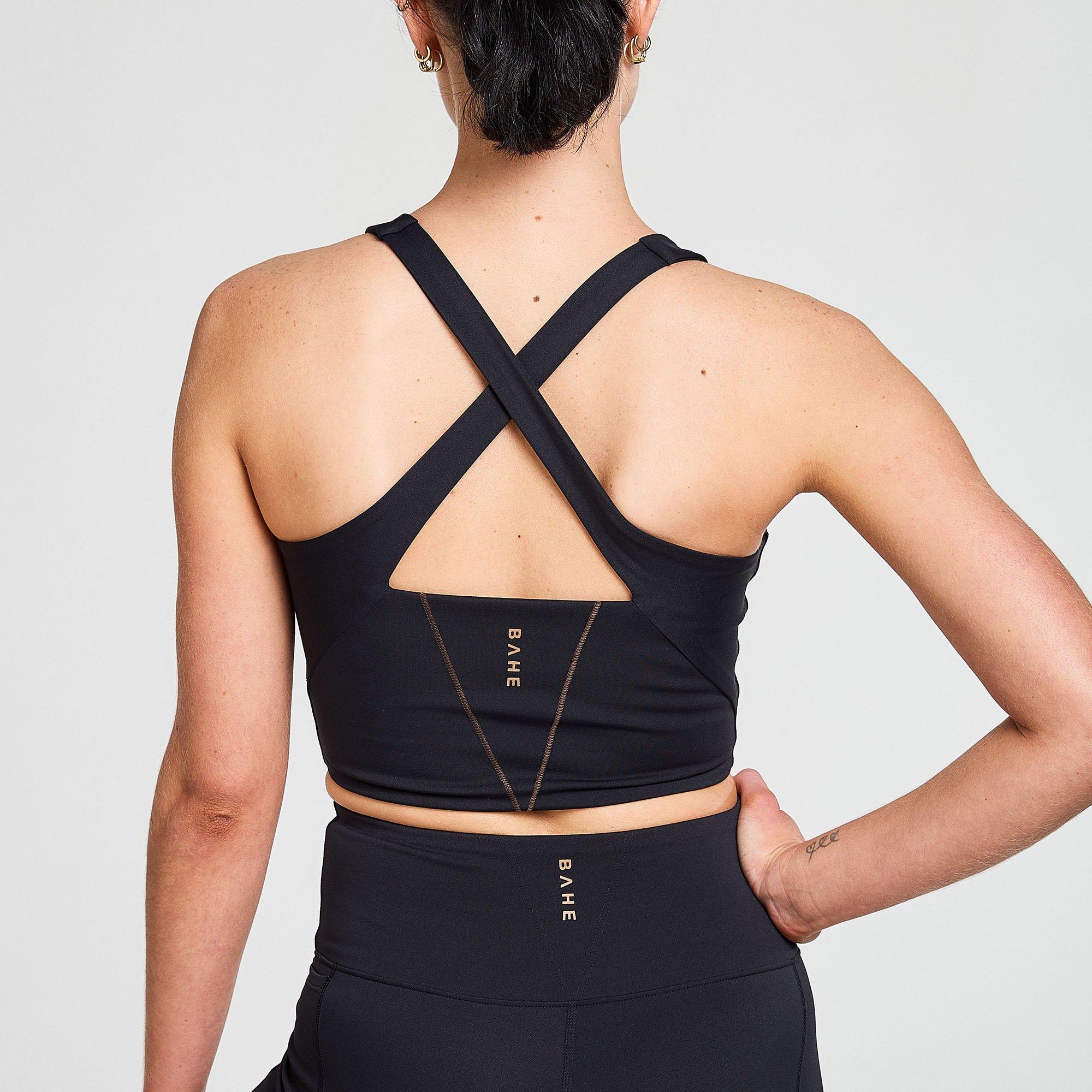 Black - Bahe - Bahe Attune Cross Back Top - 2