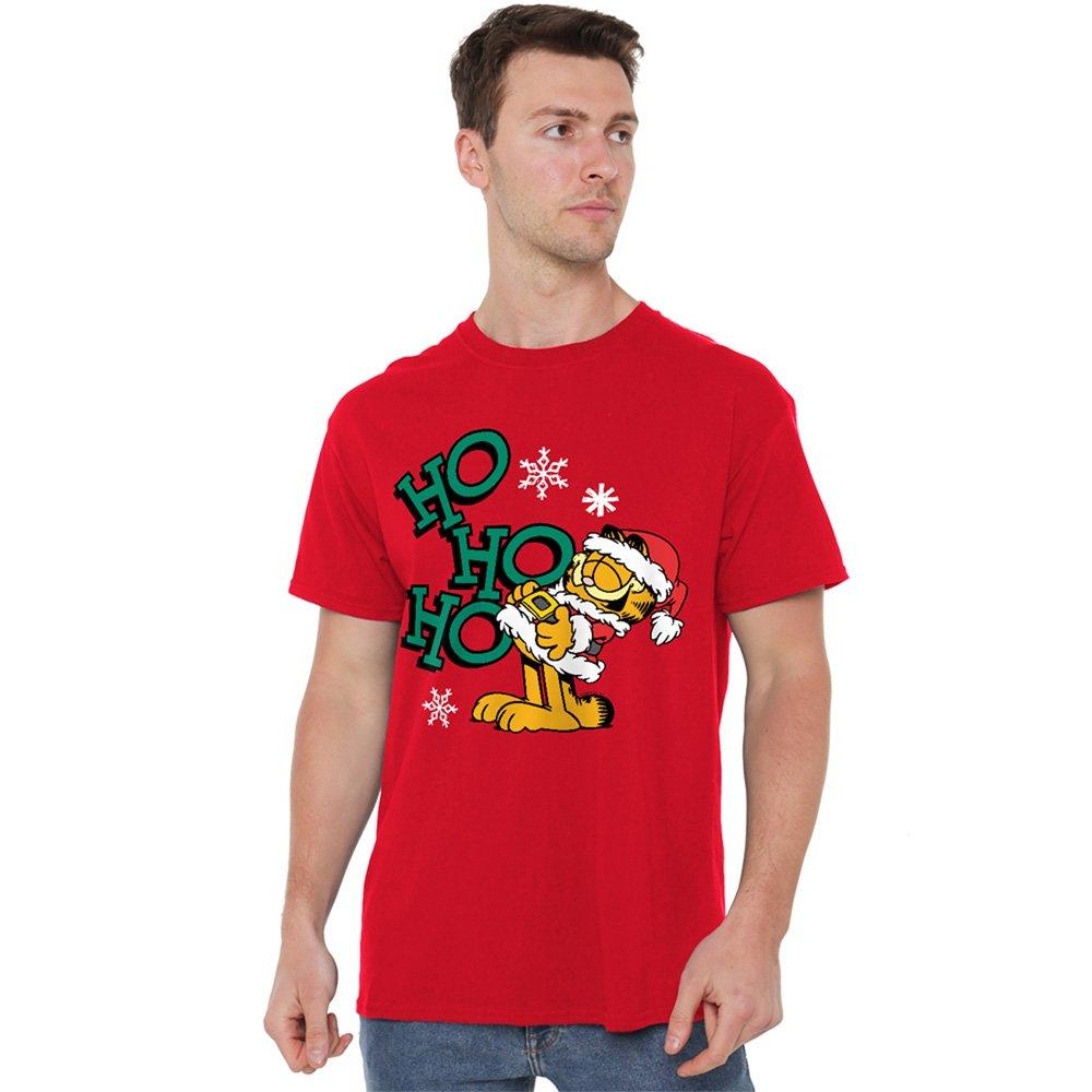 Red - Garfield - Garfield Ho Ho Ho Christmas Unisex Adult T Shirt - 1