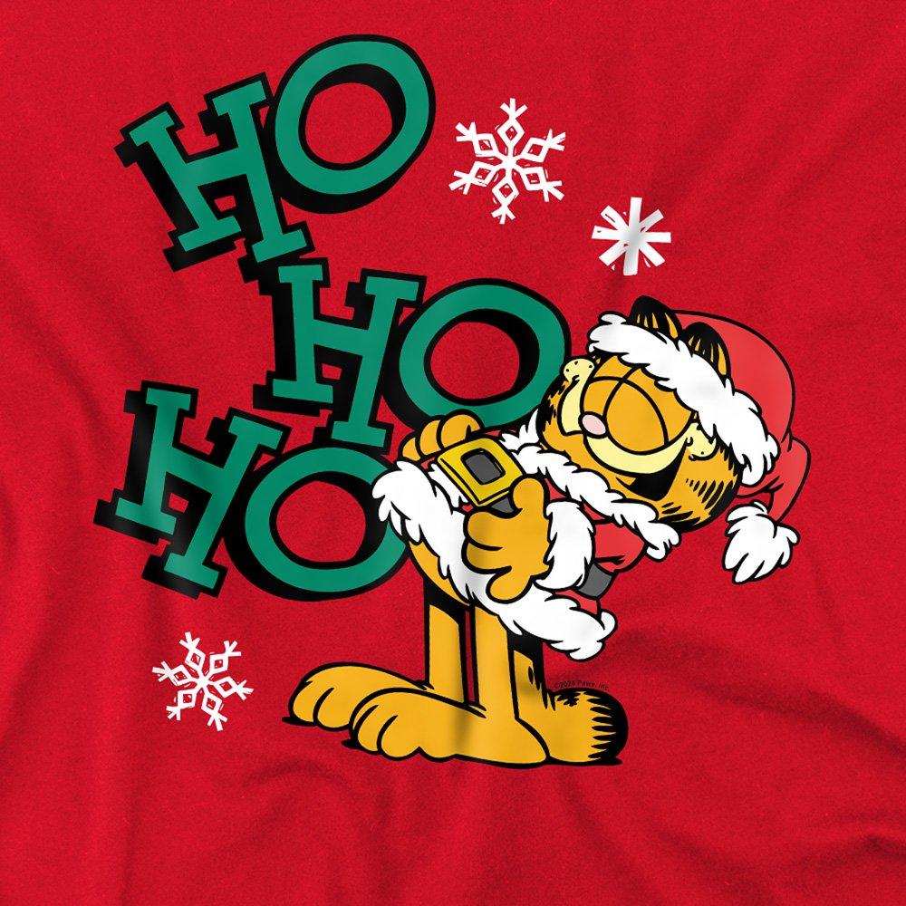 Red - Garfield - Garfield Ho Ho Ho Christmas Unisex Adult T Shirt - 2