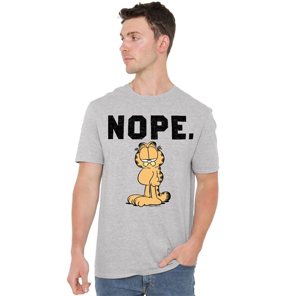 Garfield Nope T Shirt Athletic Heather