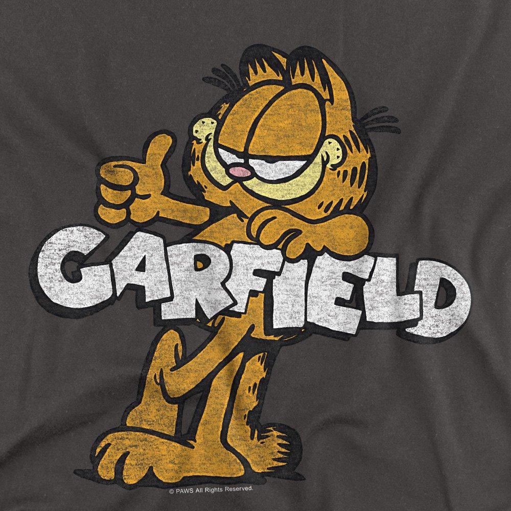 Charcoal - Garfield - Garfield Retro Garf Mens Long Sleeve T Shirt  Cha - 2