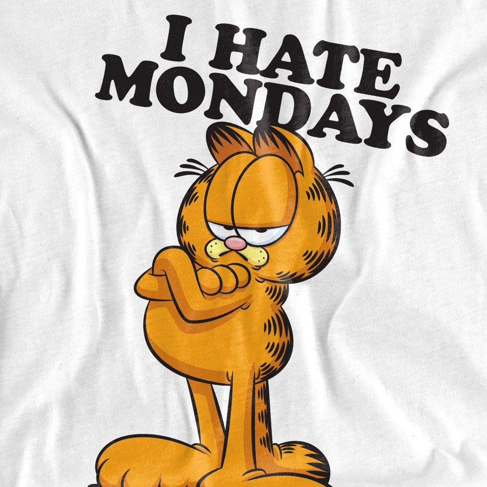 White - Garfield - Garfield I Hate Mondays Ladies T Shirt White - 2
