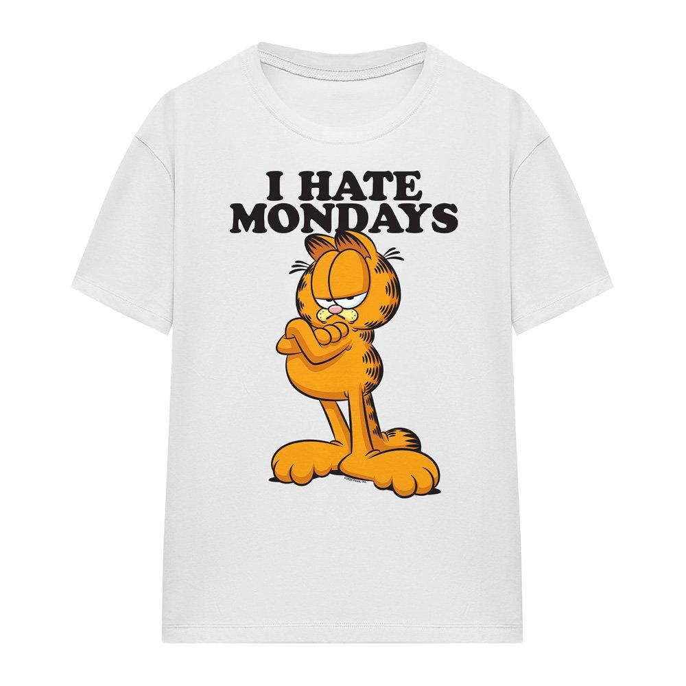 White - Garfield - Garfield I Hate Mondays Ladies T Shirt White - 4