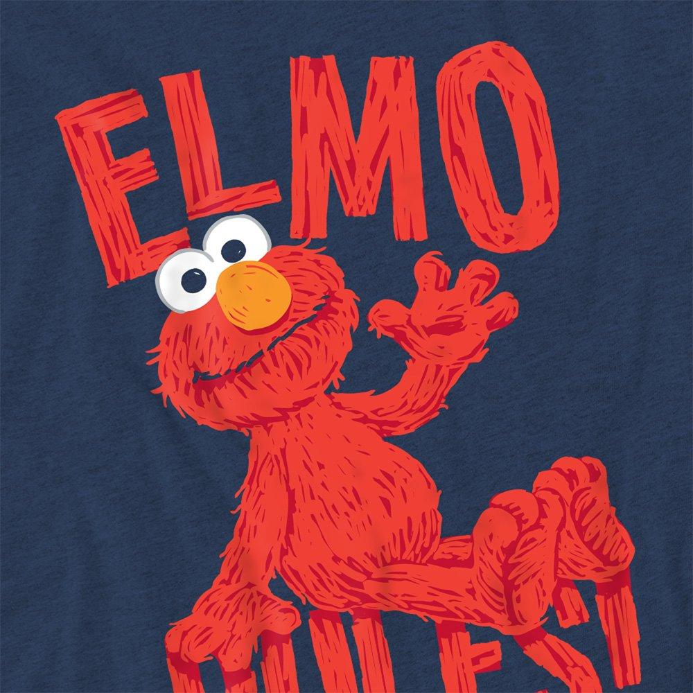 Navy - Sesame Street - Sesame Street Elmo Rules T-Shirt Navy - 2