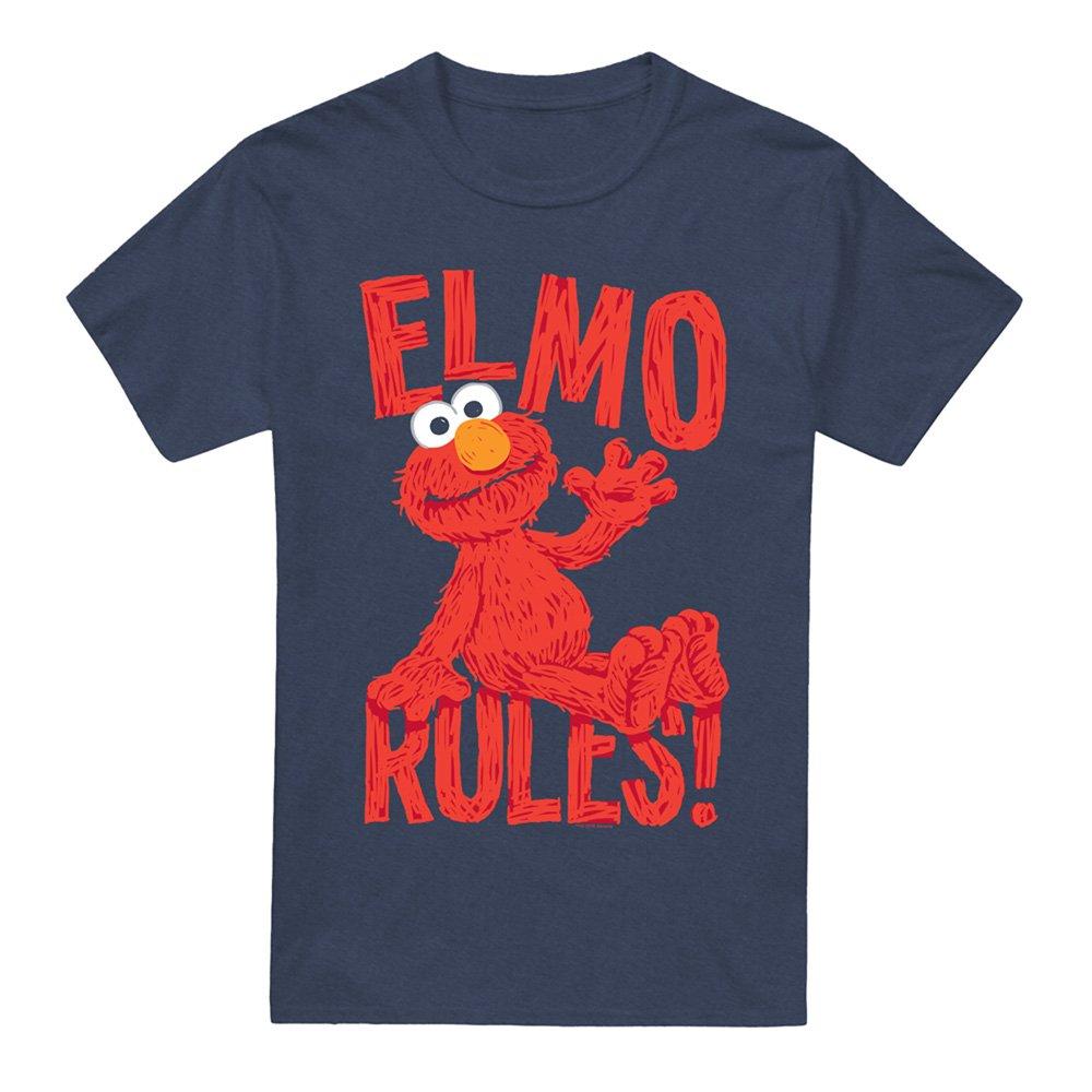 Navy - Sesame Street - Sesame Street Elmo Rules T-Shirt Navy - 4