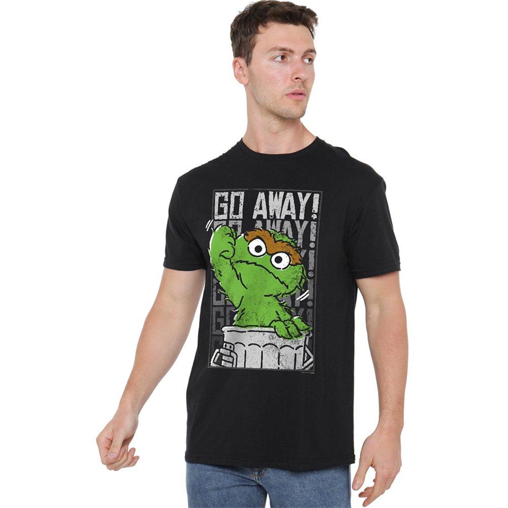 Black - Sesame Street - Sesame Street Go Away T Shirt Black - 1