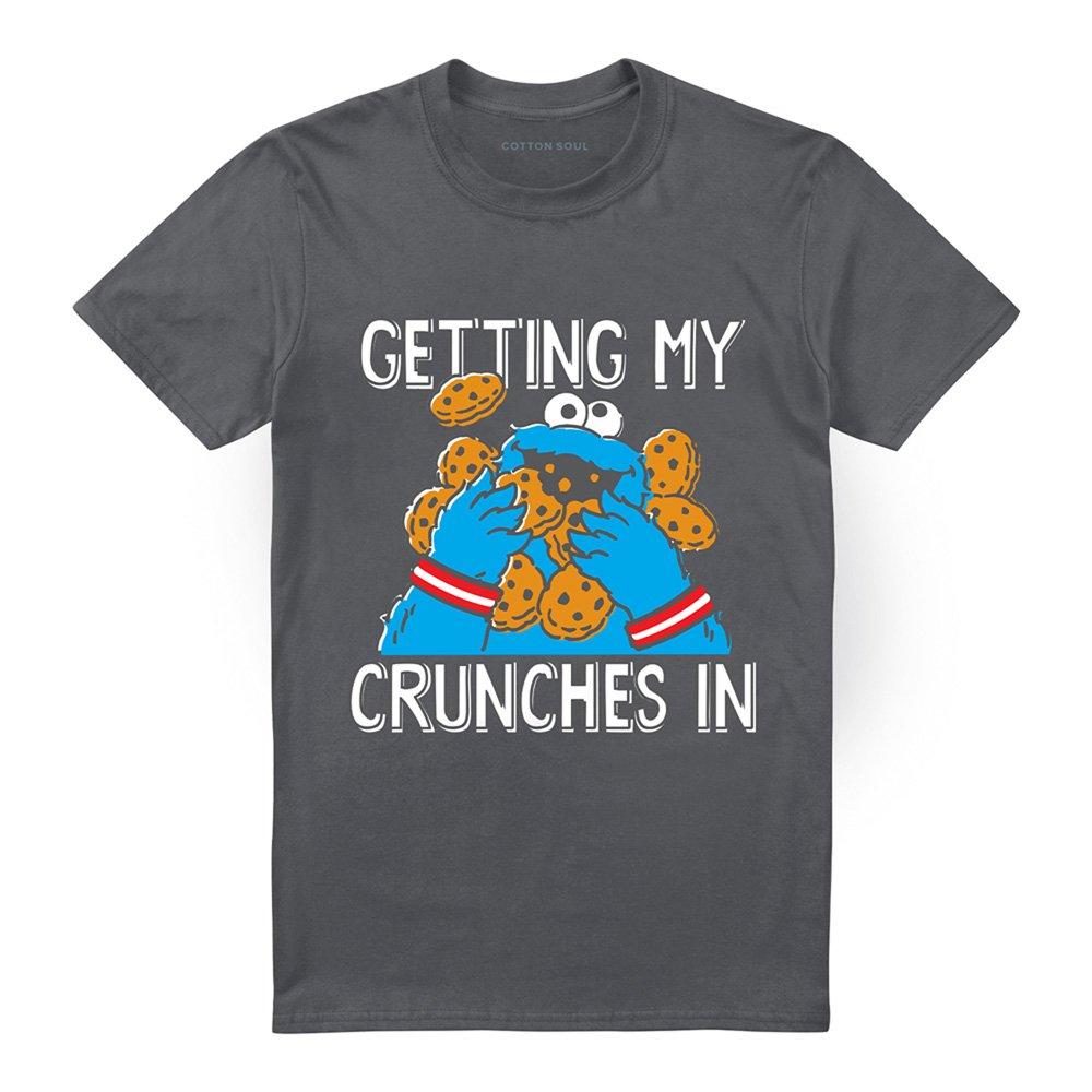 Charcoal - Sesame Street - Sesame Street Cookie Monster My Crunches T Shirt - 4