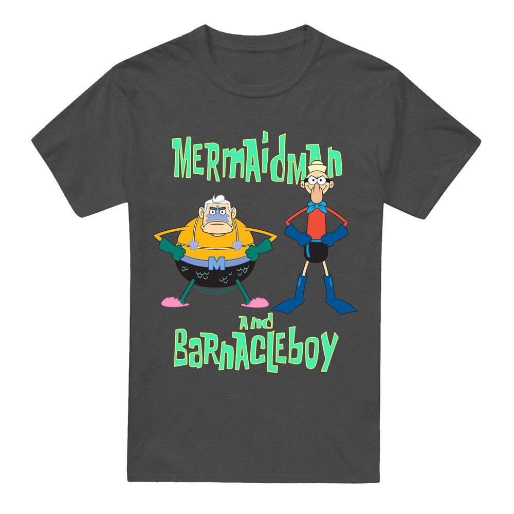 Charcoal - Spongebob - Spongebob Mermaid Man And Barnacle BoyT Shirt Cha - 4