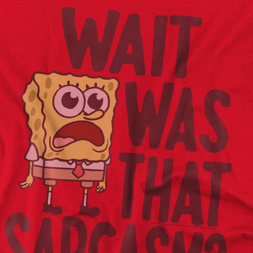 Red - Spongebob - Spongebob SarcaSmall Unisex Adult T Shirt Red - 2