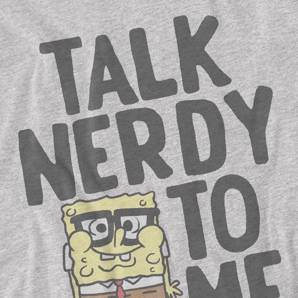 Light Grey - Spongebob - Spongebob Talk Nerdy To Me Unisex Adult T Shirt A - 2