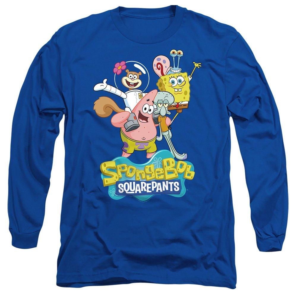 Royal - Spongebob - Spongebob Spongebob Group Shot Mens Long Sleeve T - 1