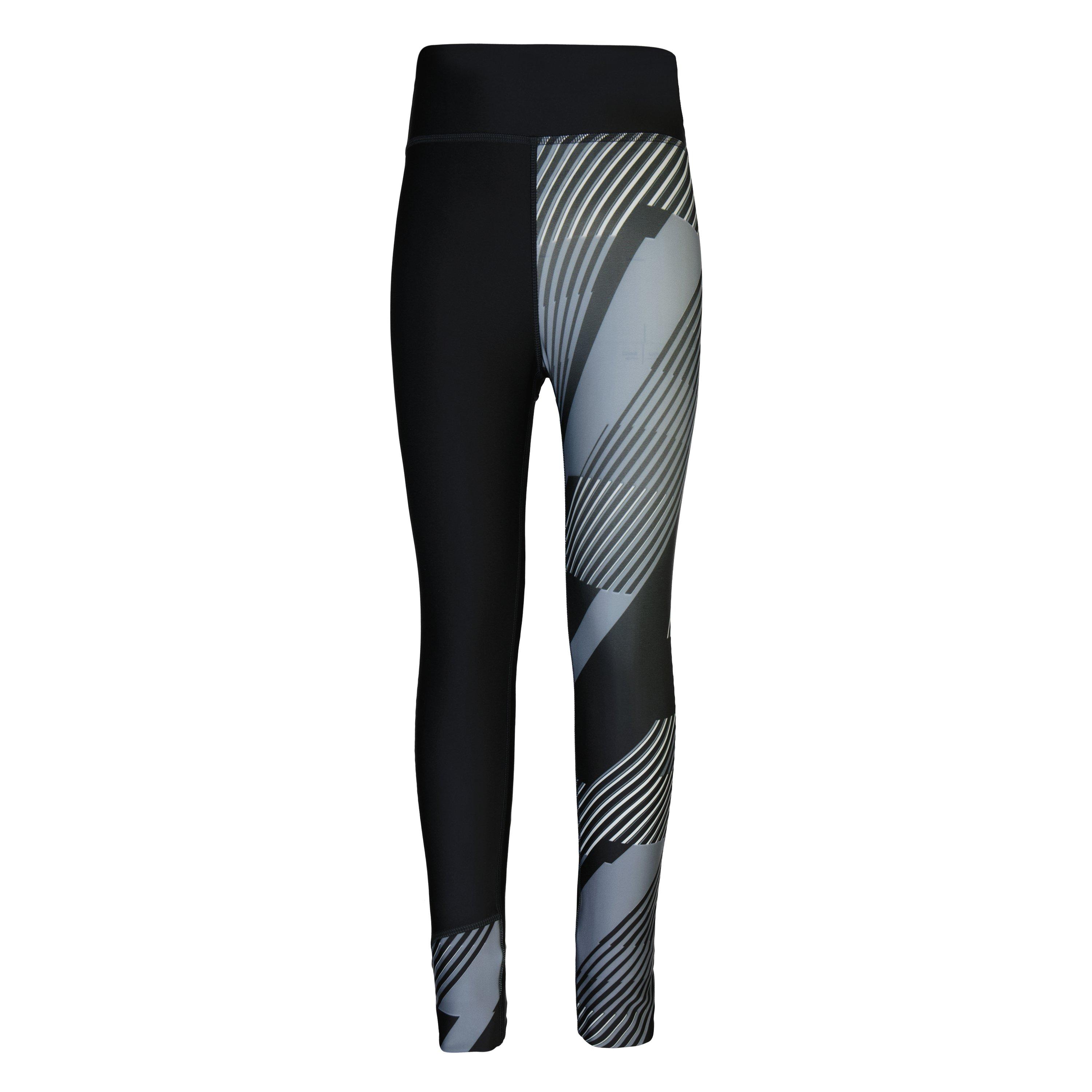 Night Black - Reebok - Women's Running Printed Performance Gym Leggings - 1