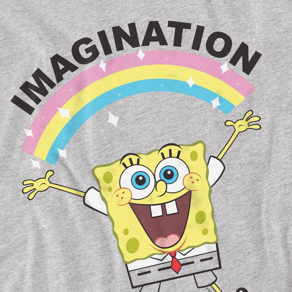 Light Grey - Spongebob - Spongebob Simple Imagination T-Shirt Athletic Hea - 2