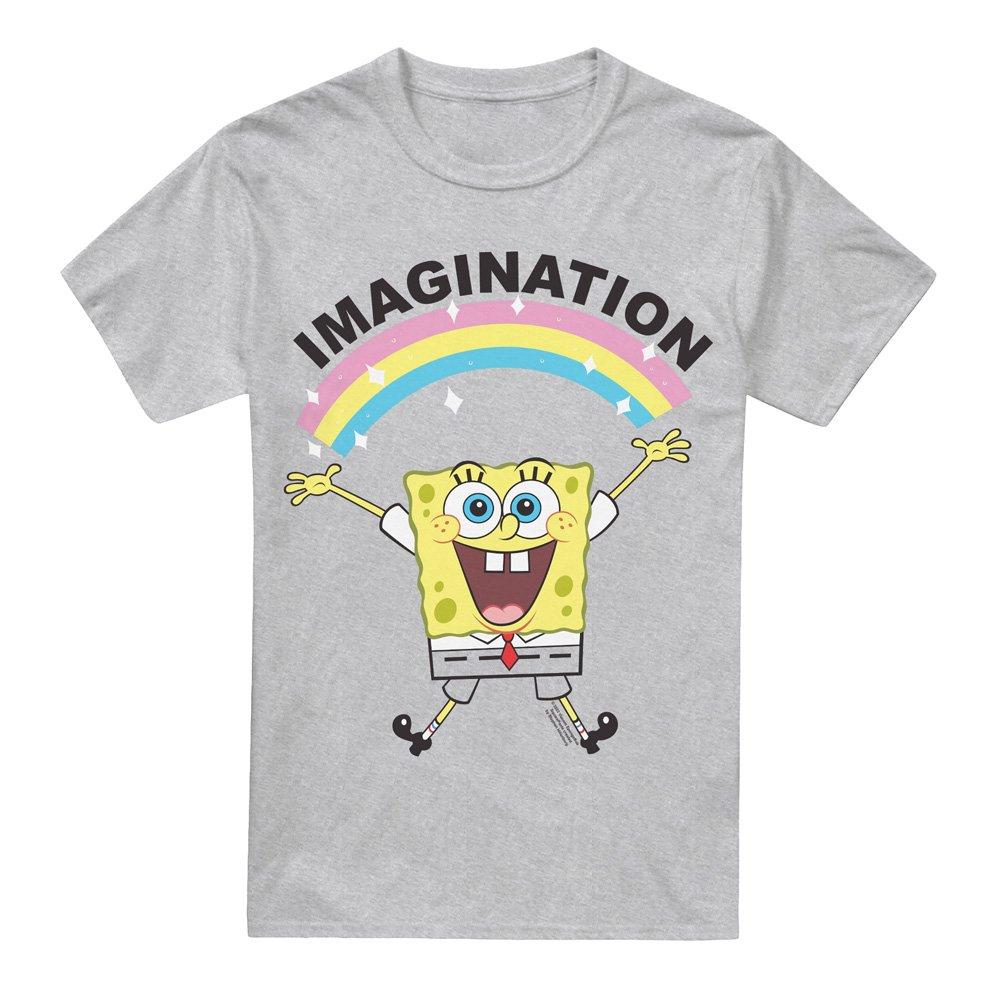 Light Grey - Spongebob - Spongebob Simple Imagination T-Shirt Athletic Hea - 4
