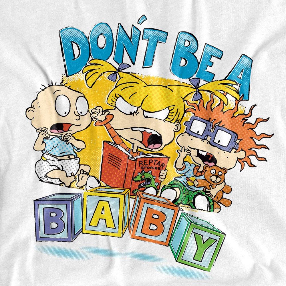 White - Nickelodeon - Rugrats DonT Be A Baby Blocks T-Shirt White - 2