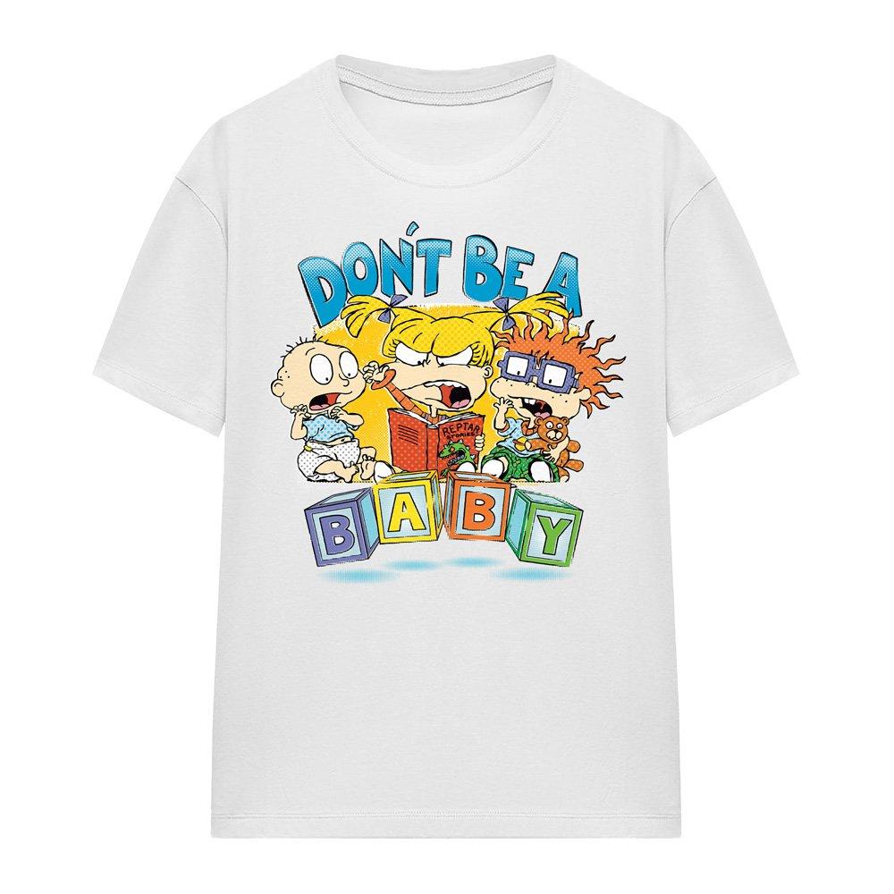 White - Nickelodeon - Rugrats DonT Be A Baby Blocks T-Shirt White - 4