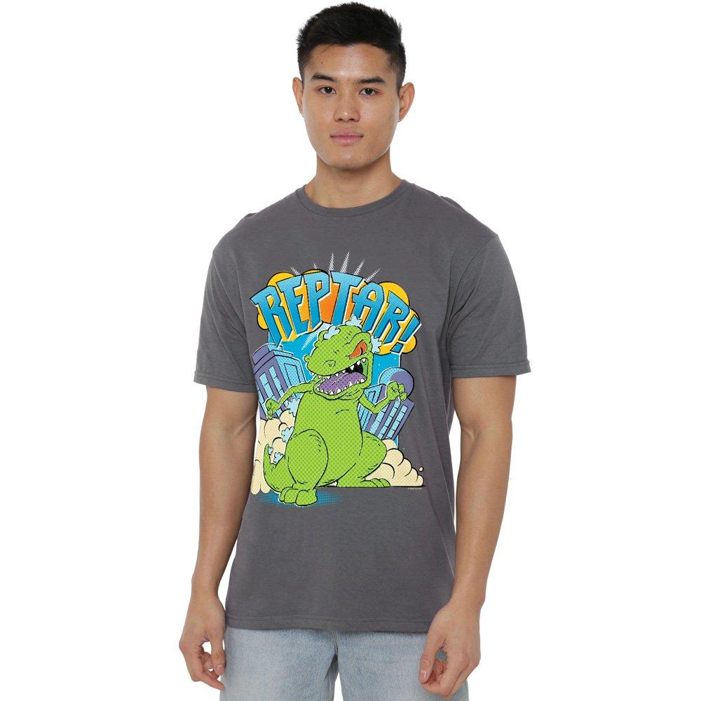 Charcoal - Nickelodeon - Rugrats Reptar Stomp Unisex T Shirt Charcoal - 1