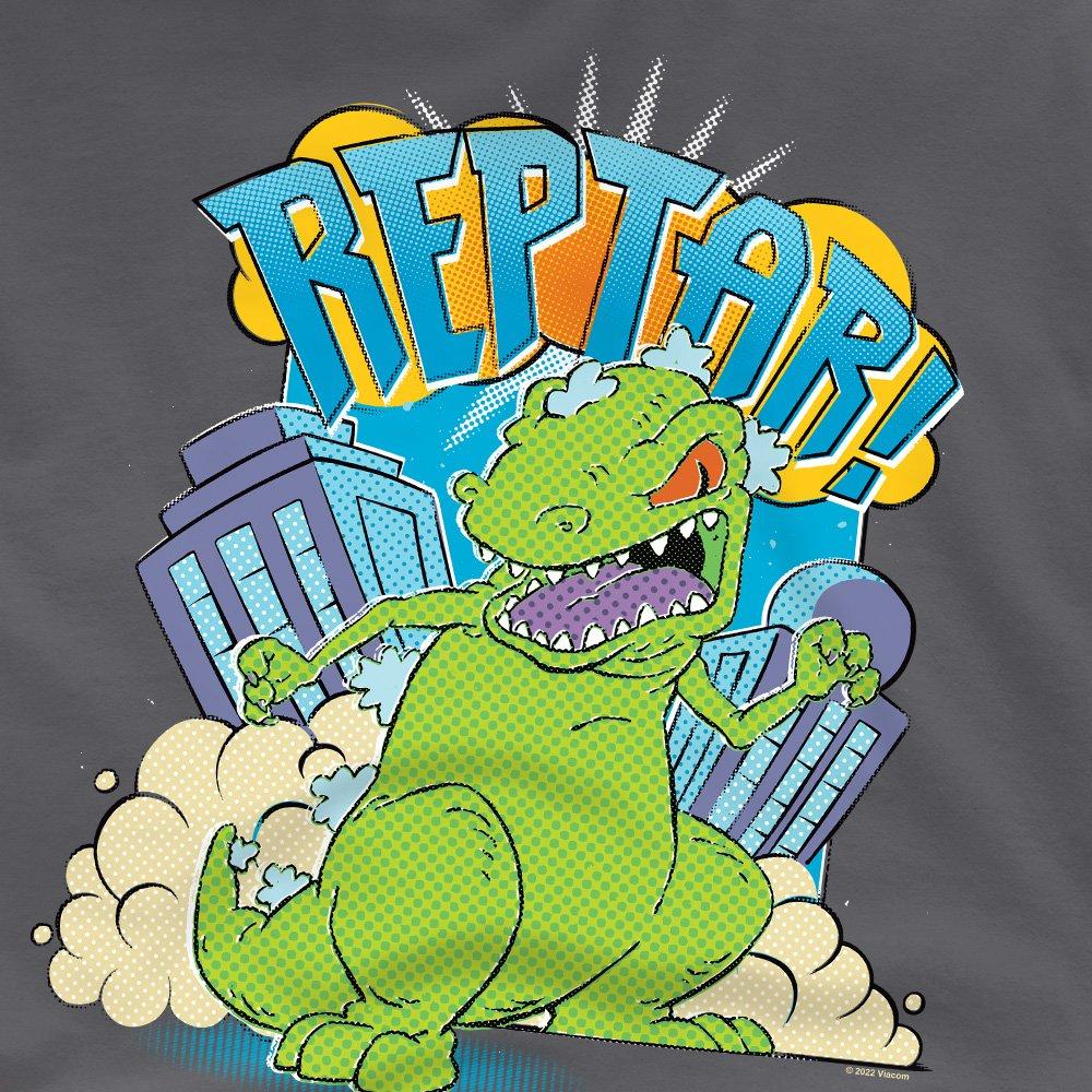 Charcoal - Nickelodeon - Rugrats Reptar Stomp Unisex T Shirt Charcoal - 2