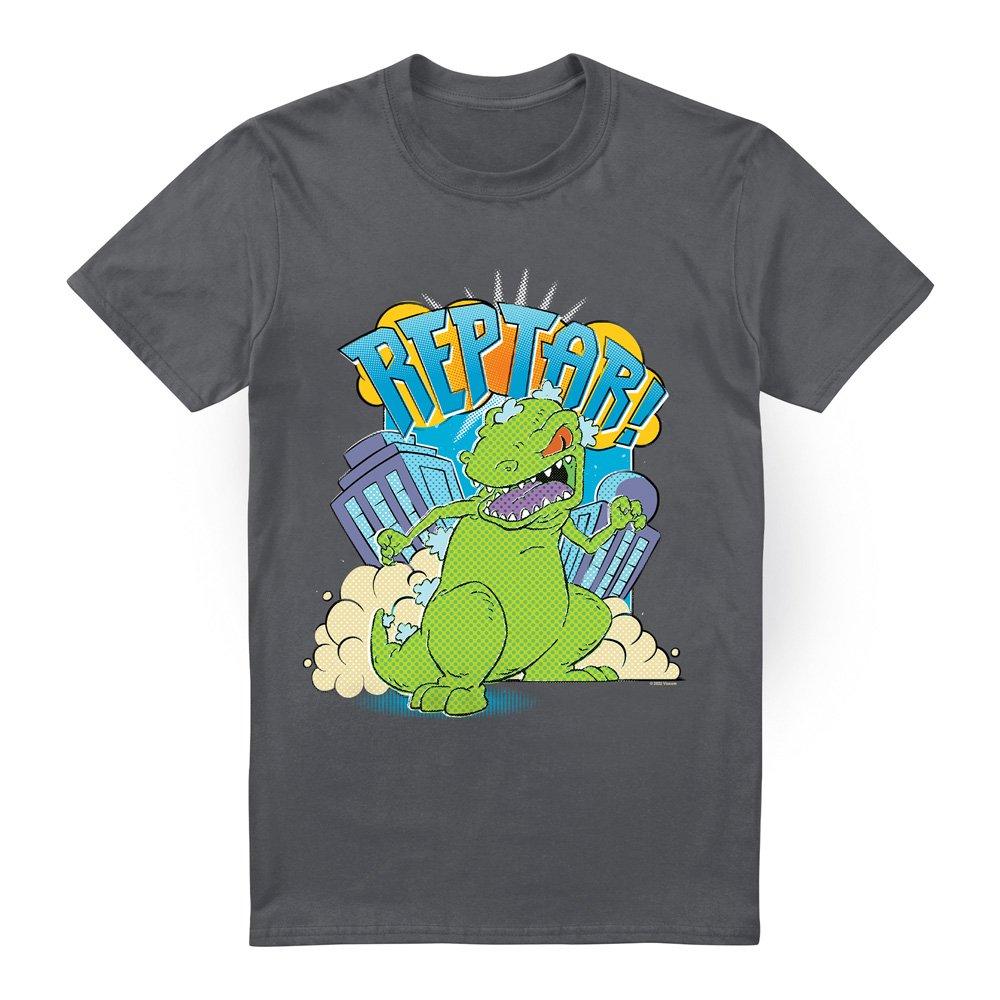 Charcoal - Nickelodeon - Rugrats Reptar Stomp Unisex T Shirt Charcoal - 4