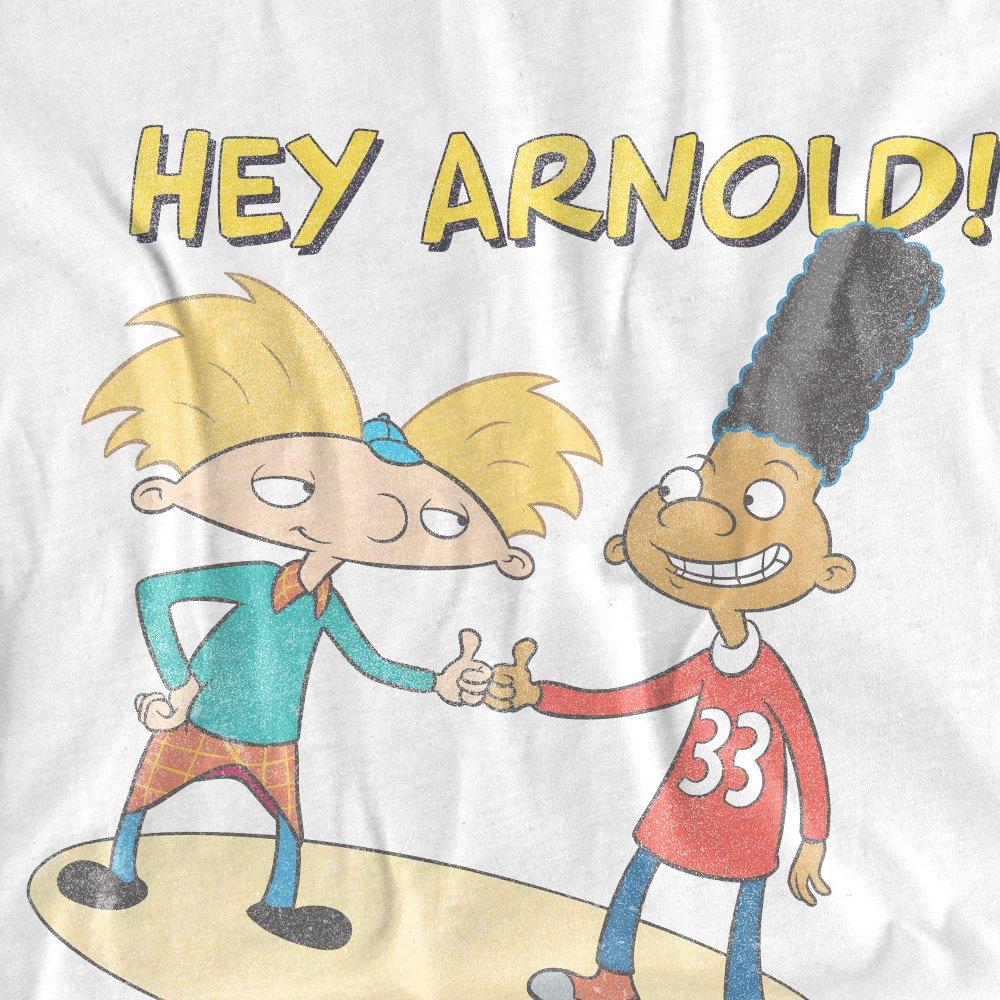 White - Nickelodeon - Hey Arnold Arnold & Gerald T-Shirt White - 2