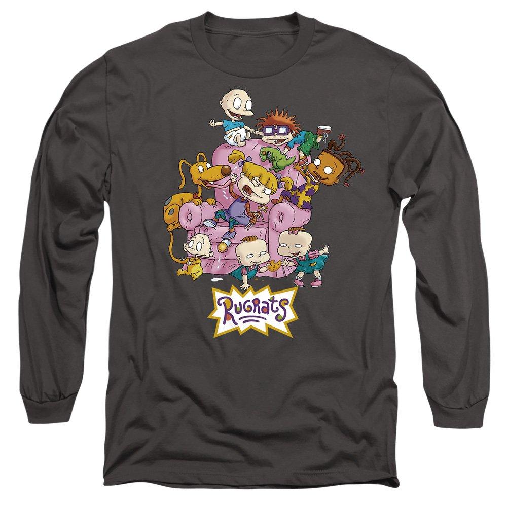 Charcoal - Nickelodeon - Rugrats Rugrats Chair Mens Long Sleeve T Shirt-Cha - 1