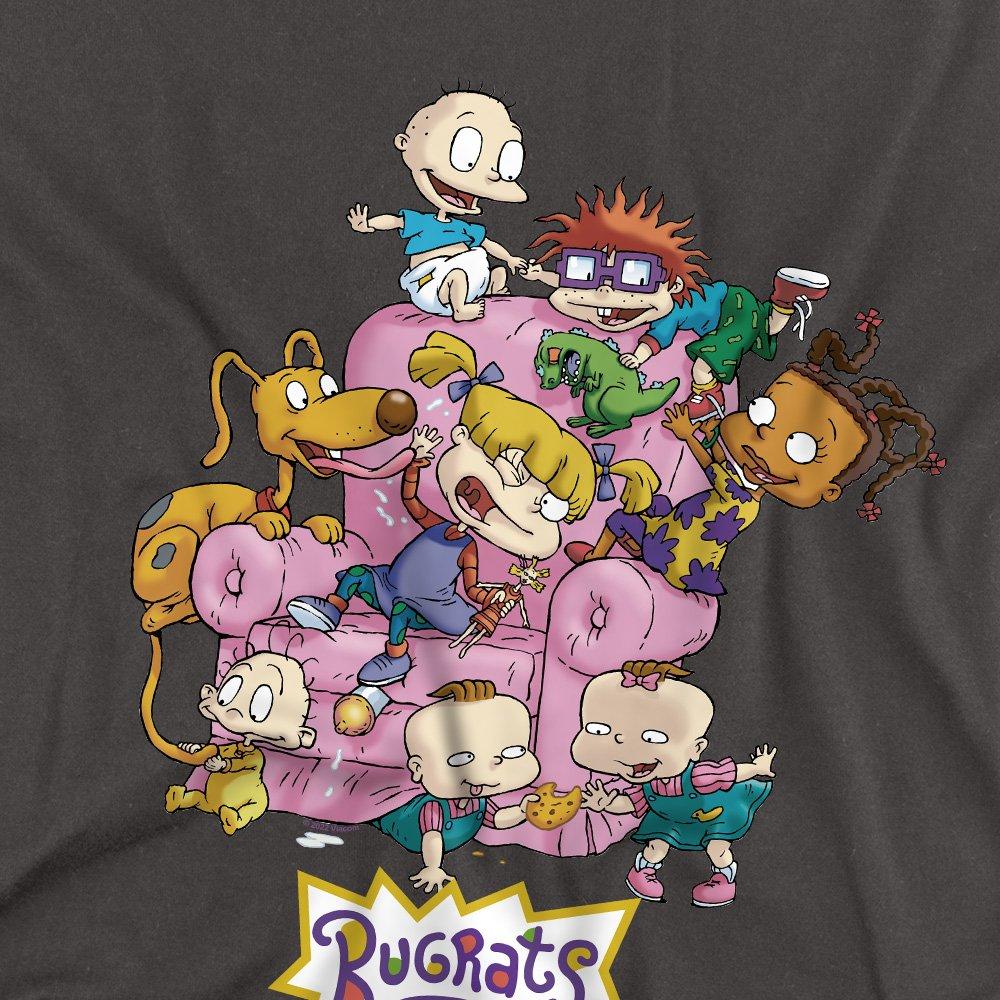 Charcoal - Nickelodeon - Rugrats Rugrats Chair Mens Long Sleeve T Shirt-Cha - 2