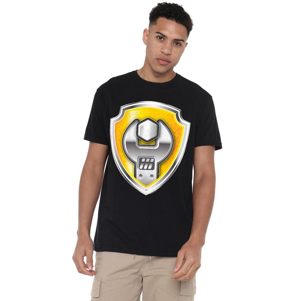 Black - Paw Patrol - Paw Patrol Rubble Badge Unisex T Shirt Black - 1
