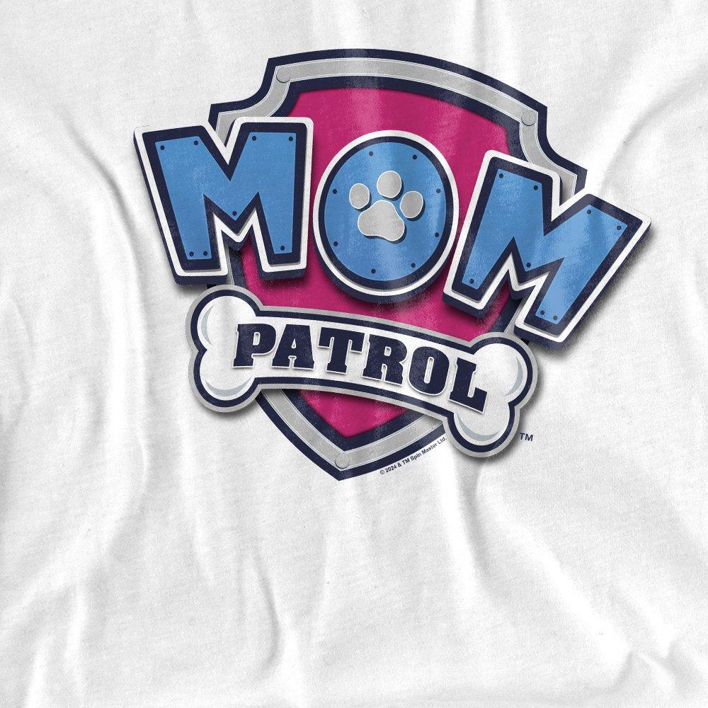 White - Paw Patrol - Paw Patrol MotherS Day Mom Patrol Badge Ladies T - 2