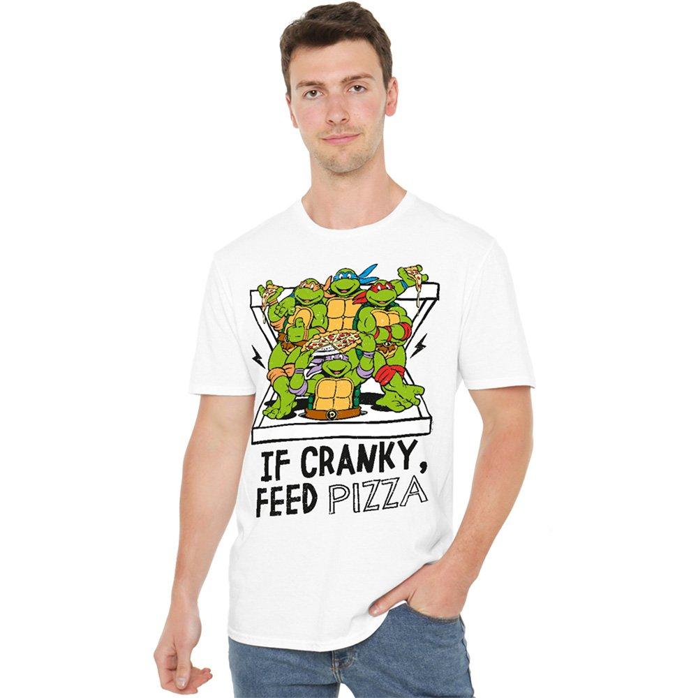 White - Teenage Mutant Ninja Turtles - Teenage Mutant Ninja Turtles Cranky Pizza T Shirt - 1