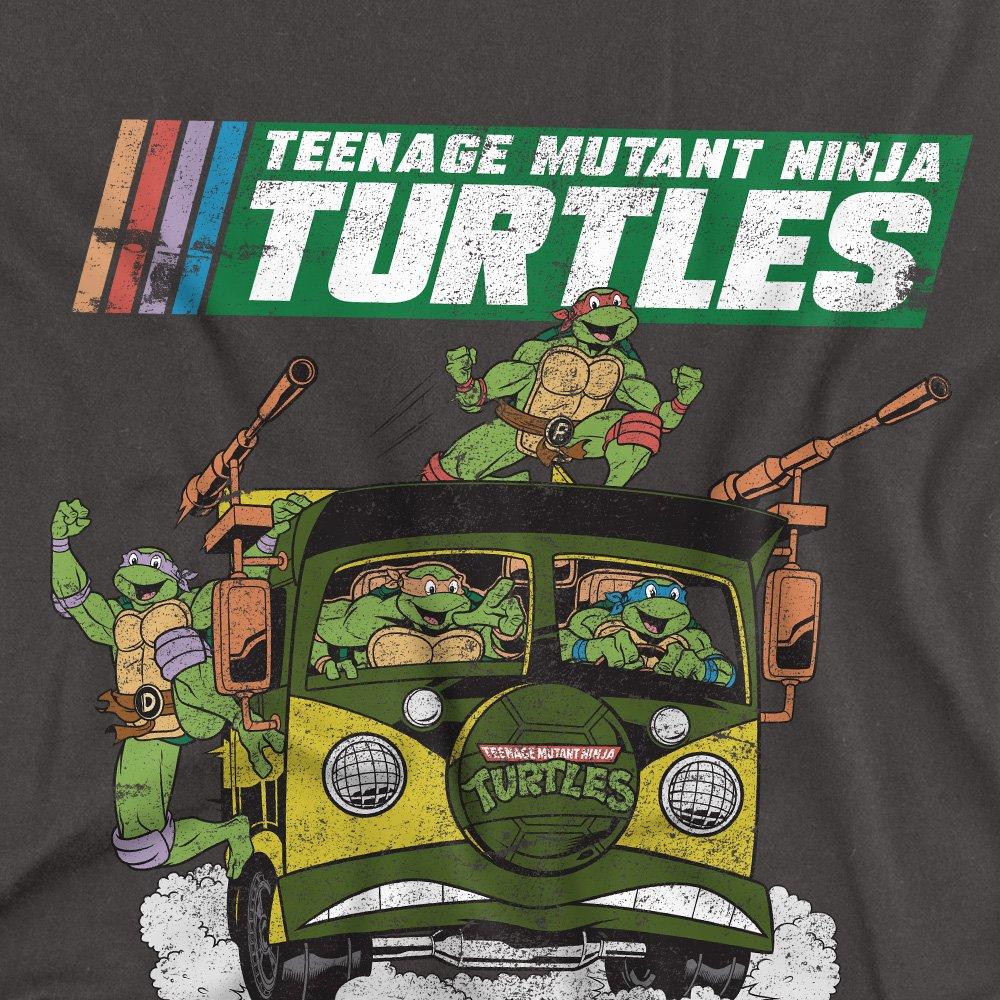 Grey - Teenage Mutant Ninja Turtles - Tmnt Van Long Sleeve T-Shirt Charcoal - 2