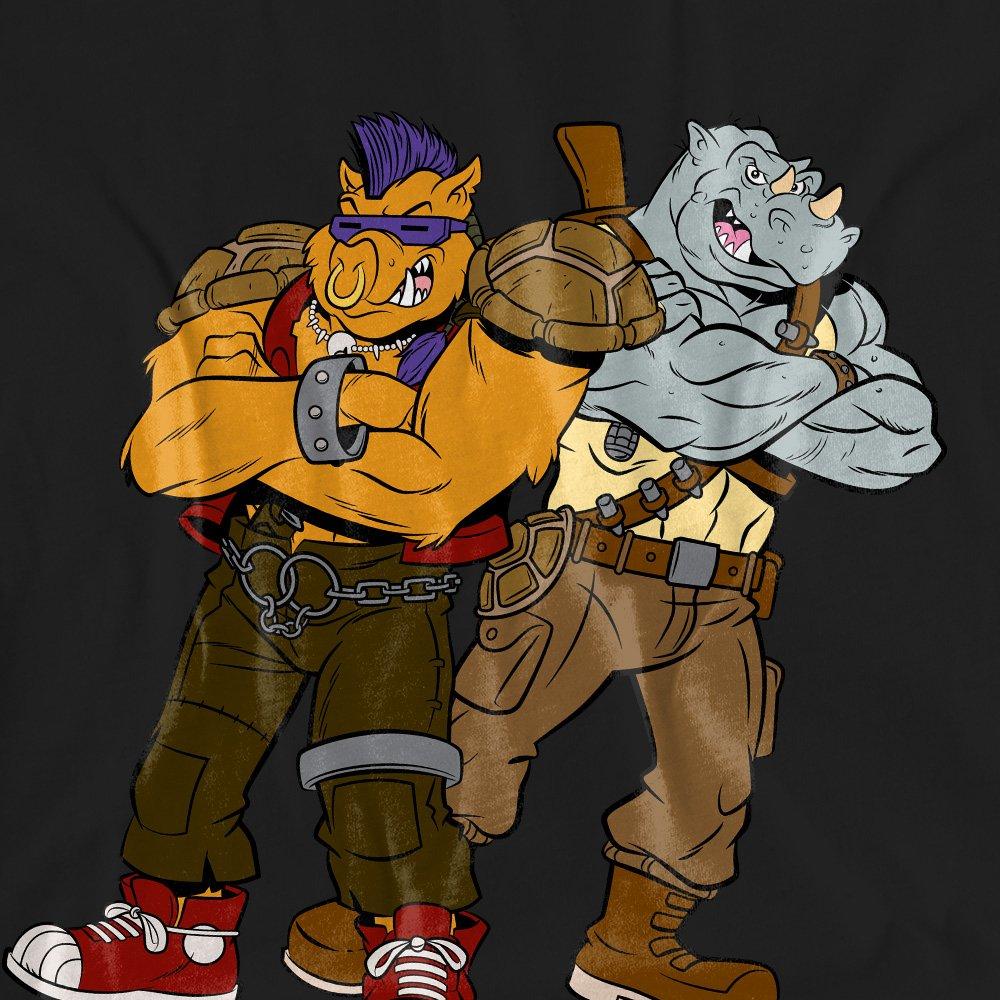 Black - Teenage Mutant Ninja Turtles - Tmnt Bebop And Rocksteady T-Shirt Black - 2