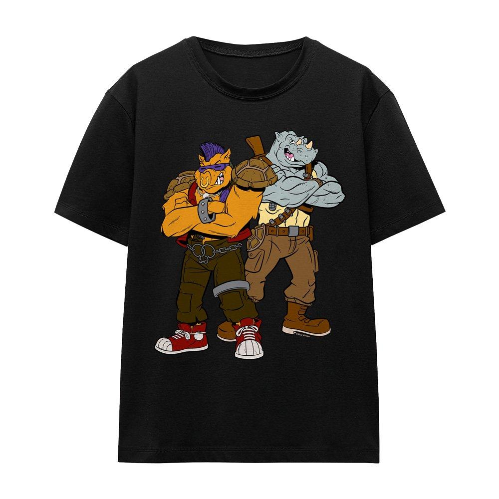Black - Teenage Mutant Ninja Turtles - Tmnt Bebop And Rocksteady T-Shirt Black - 4