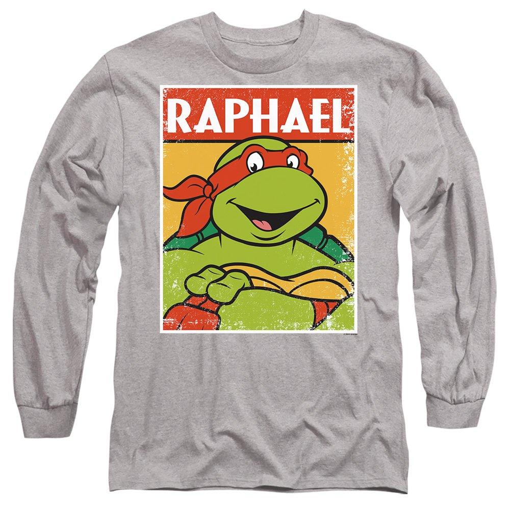 Grey - Teenage Mutant Ninja Turtles - Tmnt Raph Long Sleeve T-Shirt Athletic Heather - 1