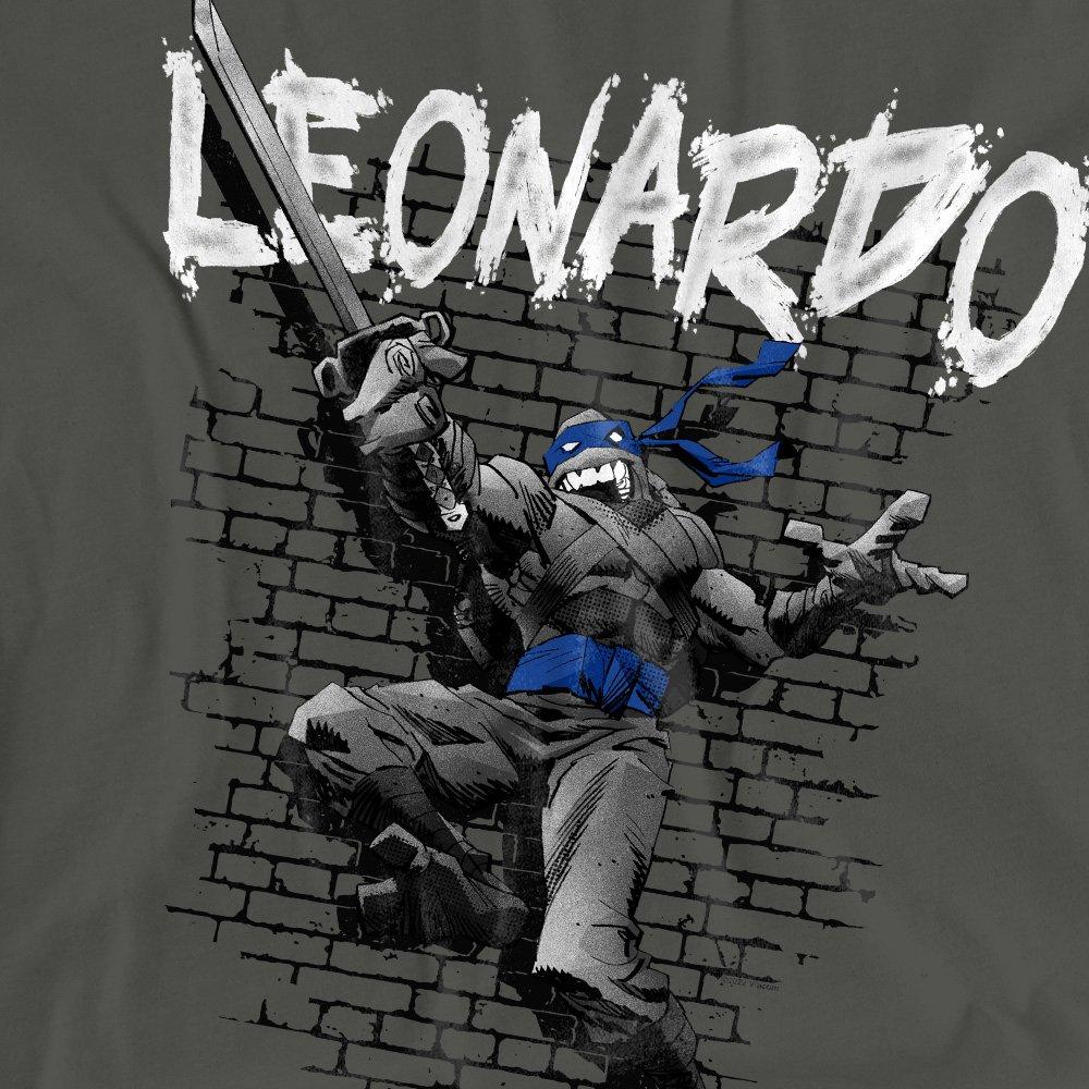 Charcoal - Teenage Mutant Ninja Turtles - TMNT TMNT Leonardo Ladies T Shirt Charcoal - 2