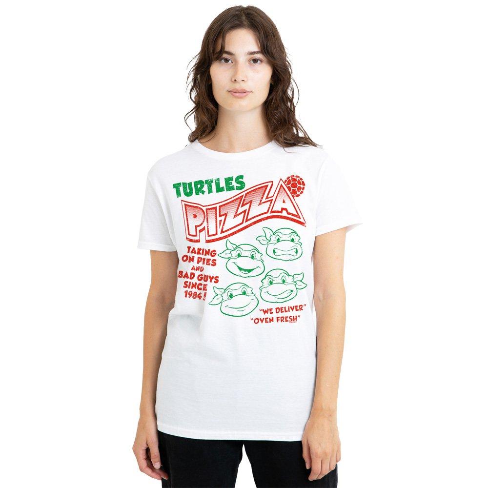 Teenage Mutant Ninja Turtles Women's Tmnt Turtles Pizza T Shirt White - XL