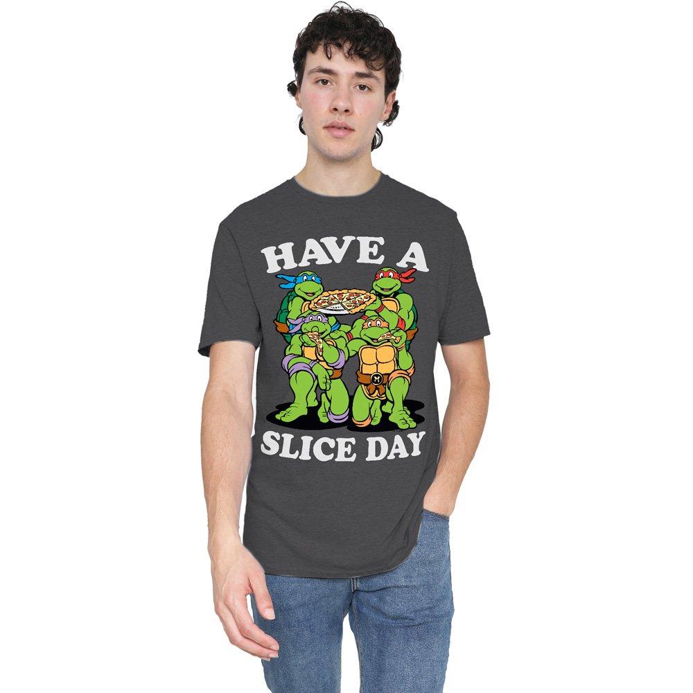 Charcoal - Teenage Mutant Ninja Turtles - Tmnt Have A Slice Day T-Shirt-Charcoal - 1