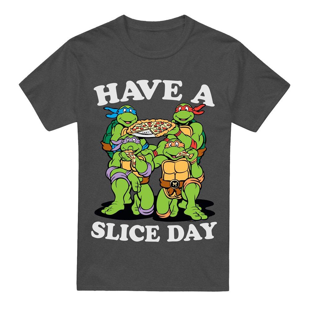 Charcoal - Teenage Mutant Ninja Turtles - Tmnt Have A Slice Day T-Shirt-Charcoal - 4