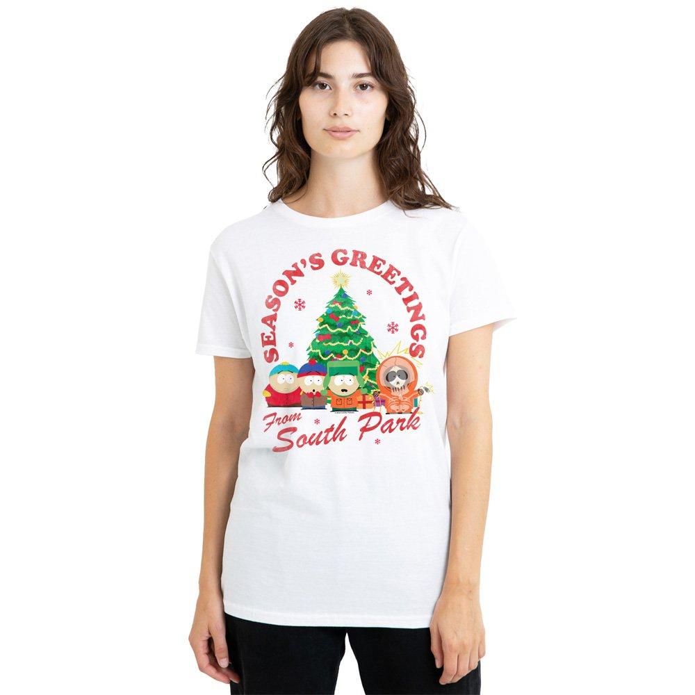 White - South Park - South Park Group Christmas T-Shirt White - 1