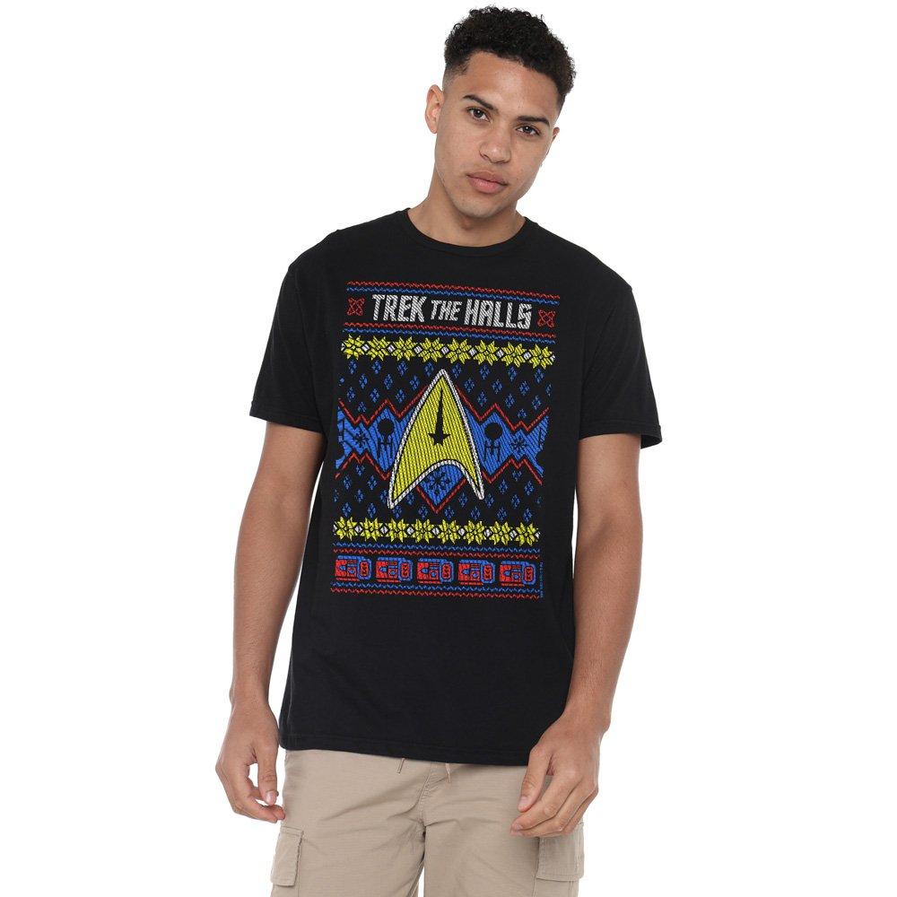 Black - Star Trek - Star Trek Trek The Halls Ugly Christmas Unisex T S - 1